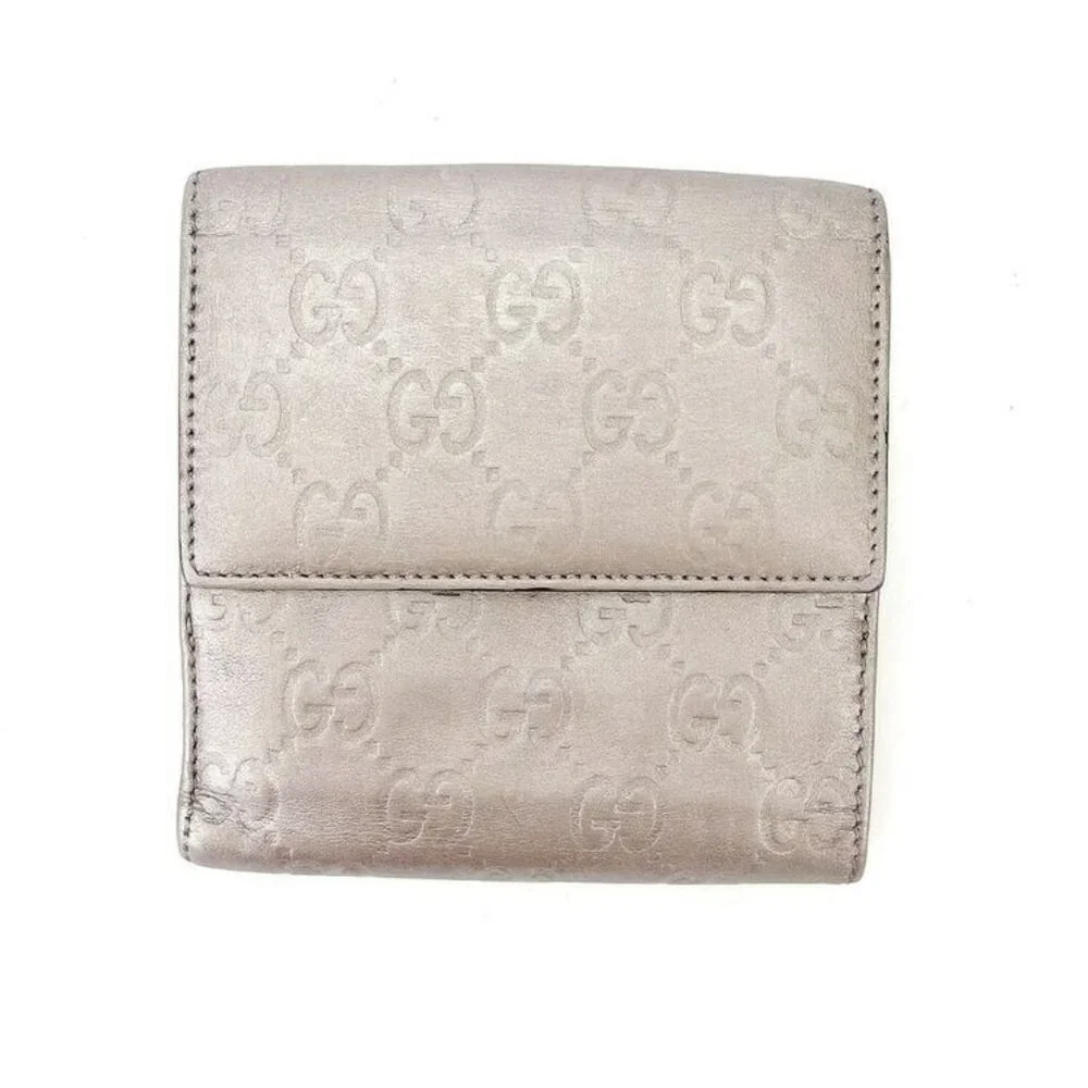 GUCCI W hook purse Gutchishima pink leather Authentic used - Picture 2 of 7